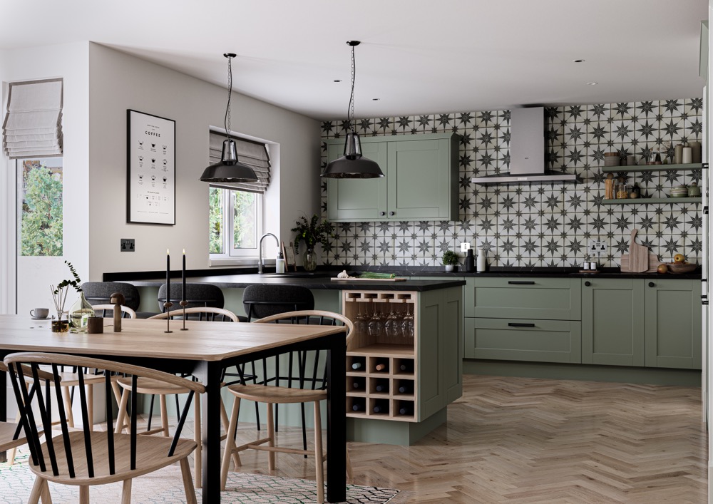 Belsay Smooth in Reed Green by PWS