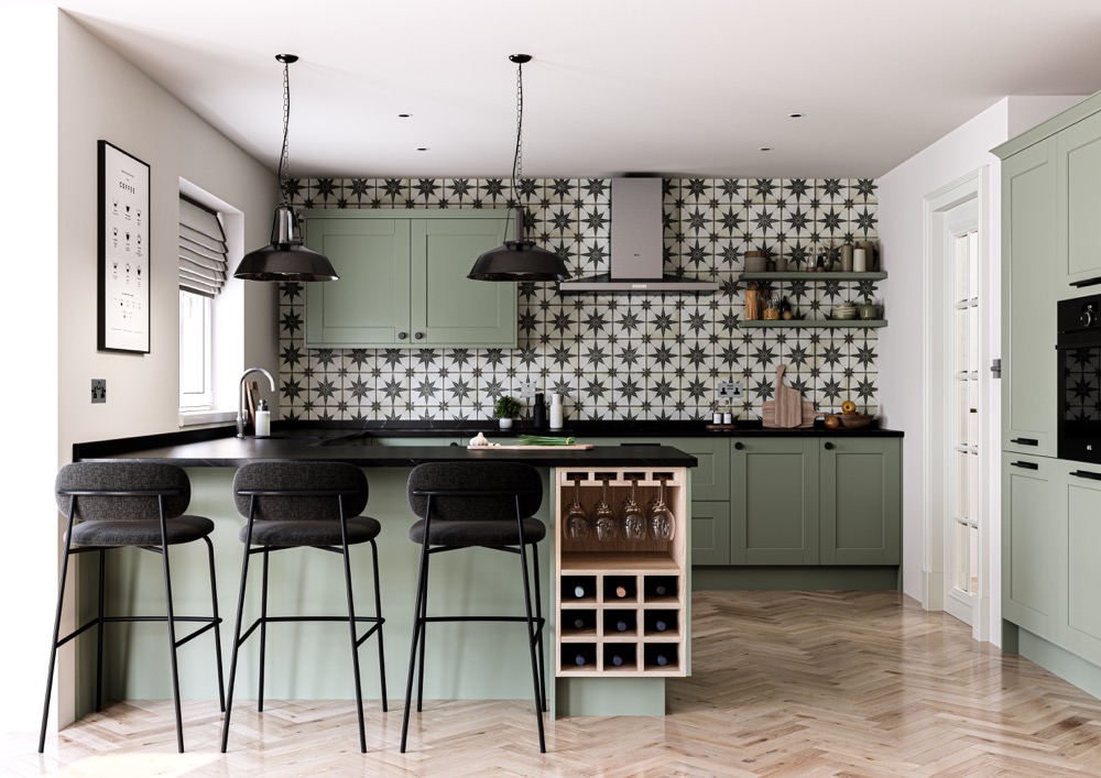 Belsay Smooth in Reed Green by PWS