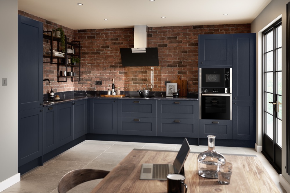 Belsay Woodgrain in Indigo by PWS