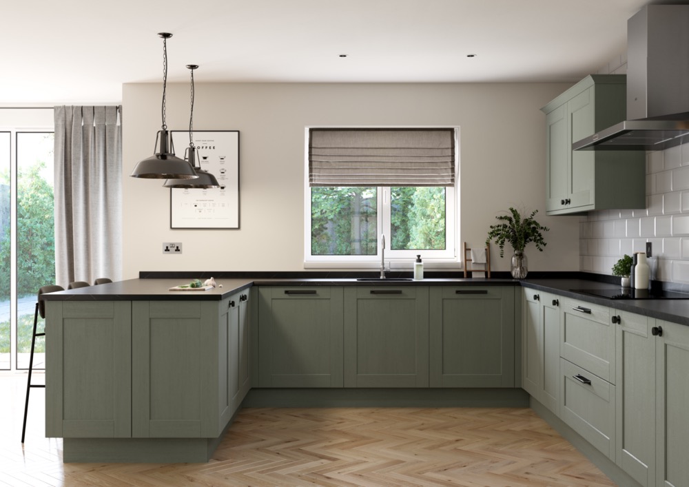 Belsay Woodgrain in Reed Green by PWS