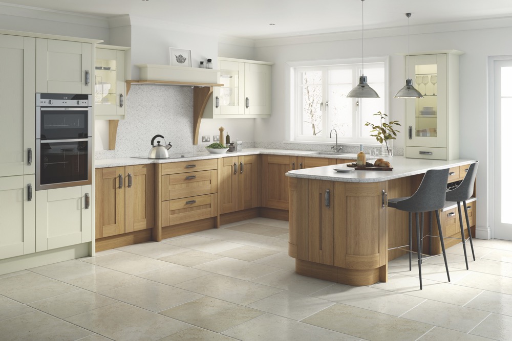 Broadoak in Alabaster & Oak by PWS