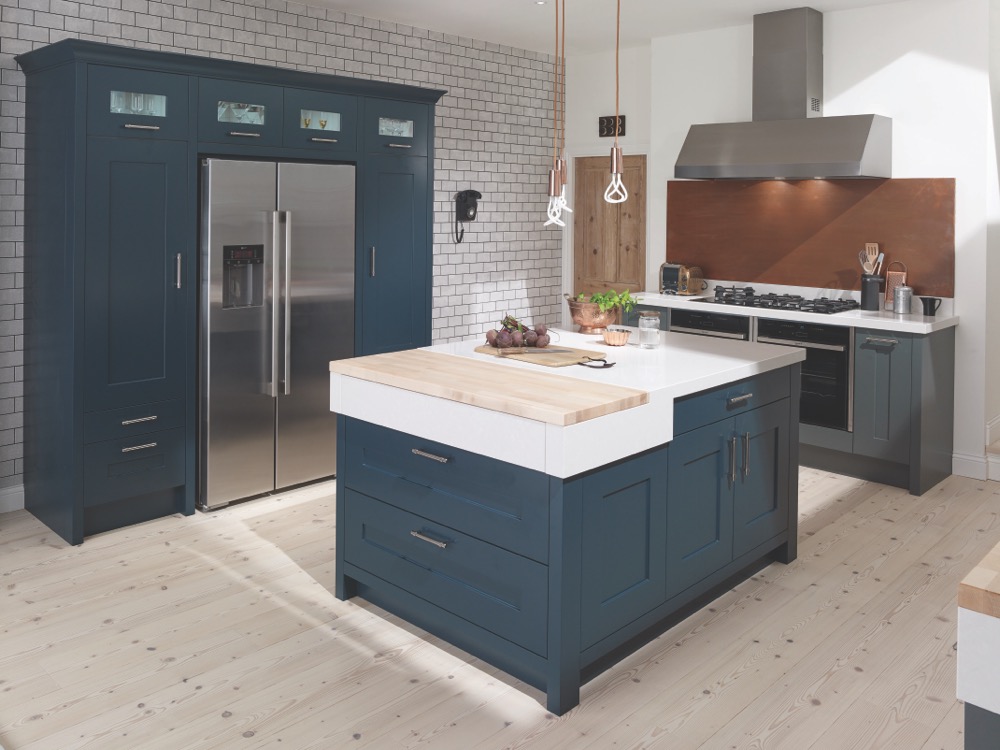 Fitzroy in Hartforth Blue, Partridge Grey & Slate by PWS