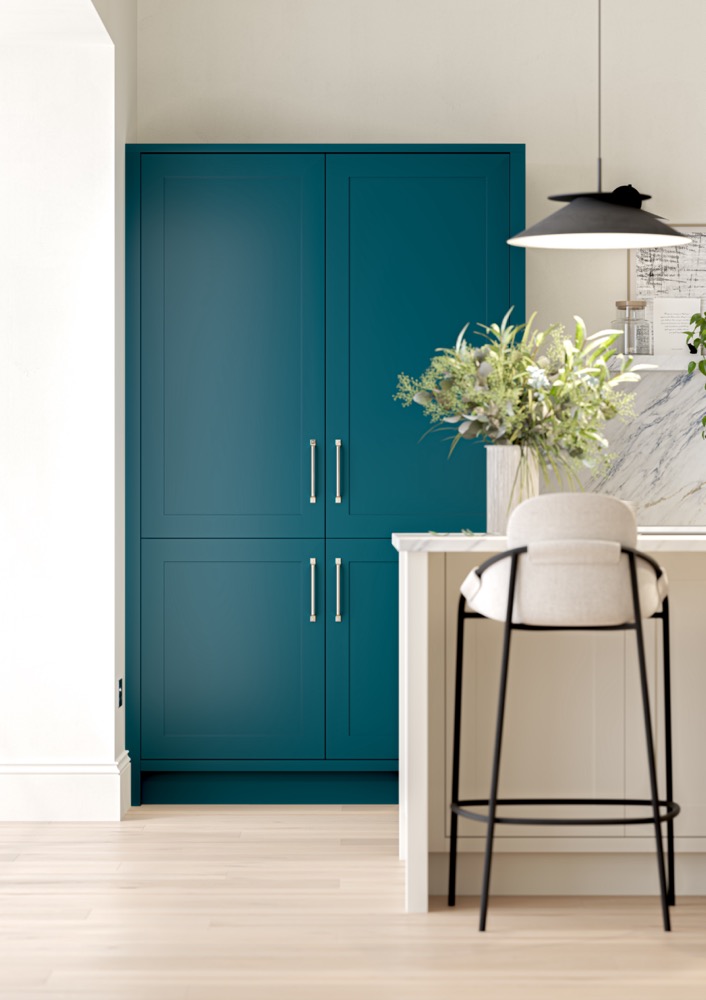 Hunton in Majestic Teal and Dove Grey by PWS