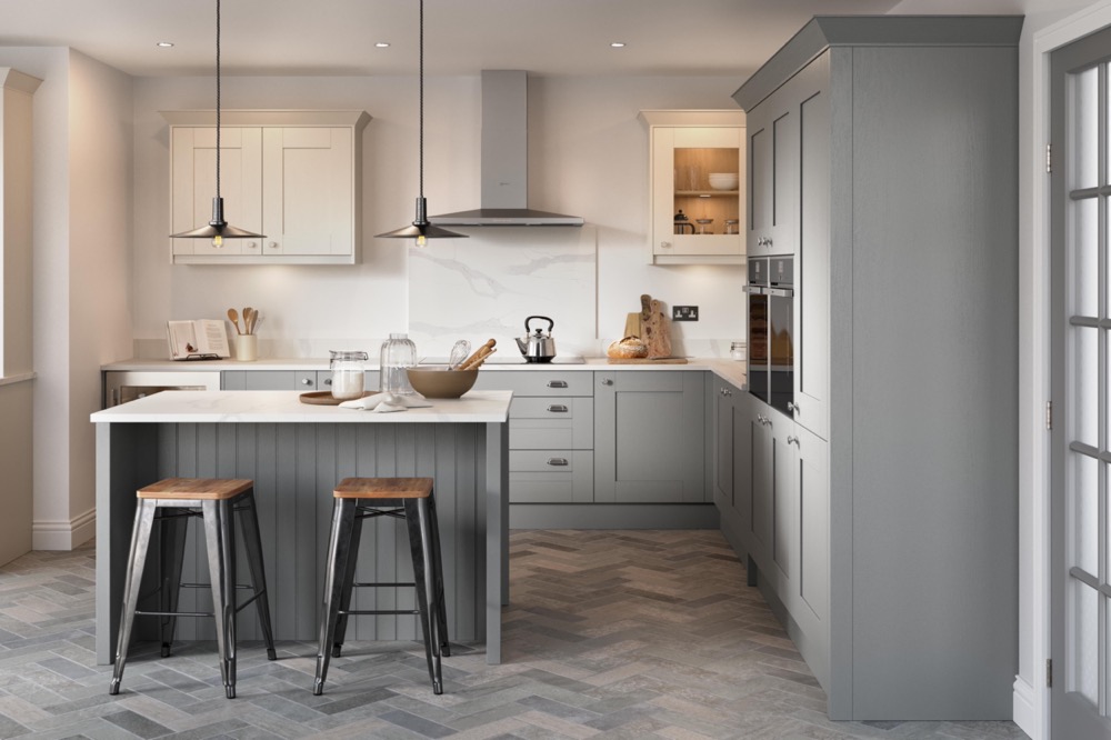 Milbourne in Dust Grey & Dove Grey by PWS