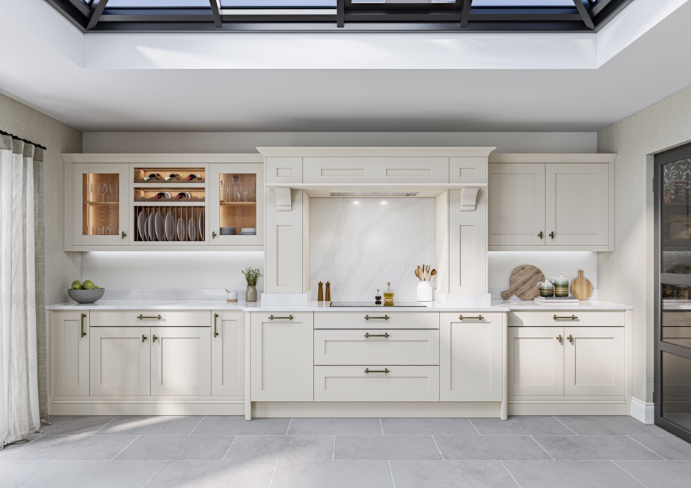 Mornington Shaker in Taupe & Copse Green by PWS