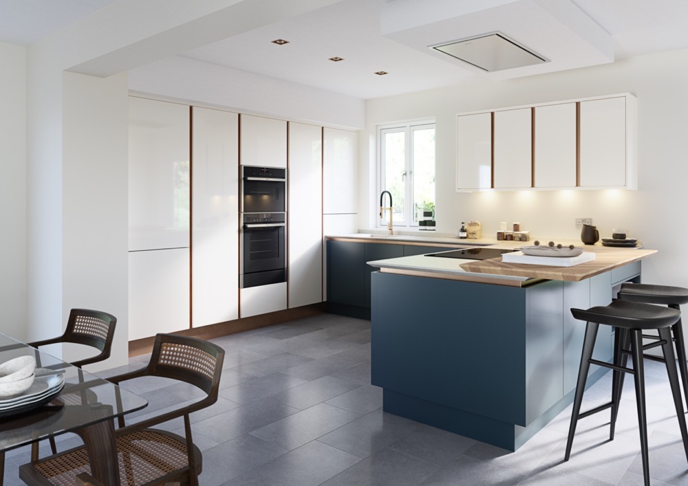 Porter in Handleless Hartforth Blue & Gloss Porcelain by PWS