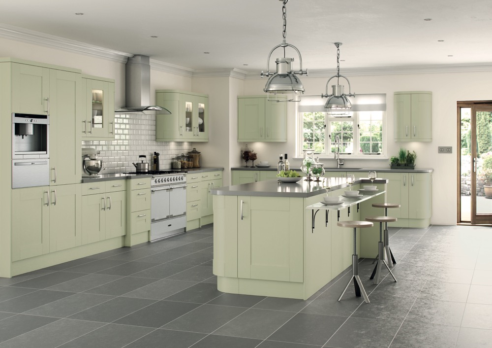 Cartmel in Sage Green Clear Glazing by TKC