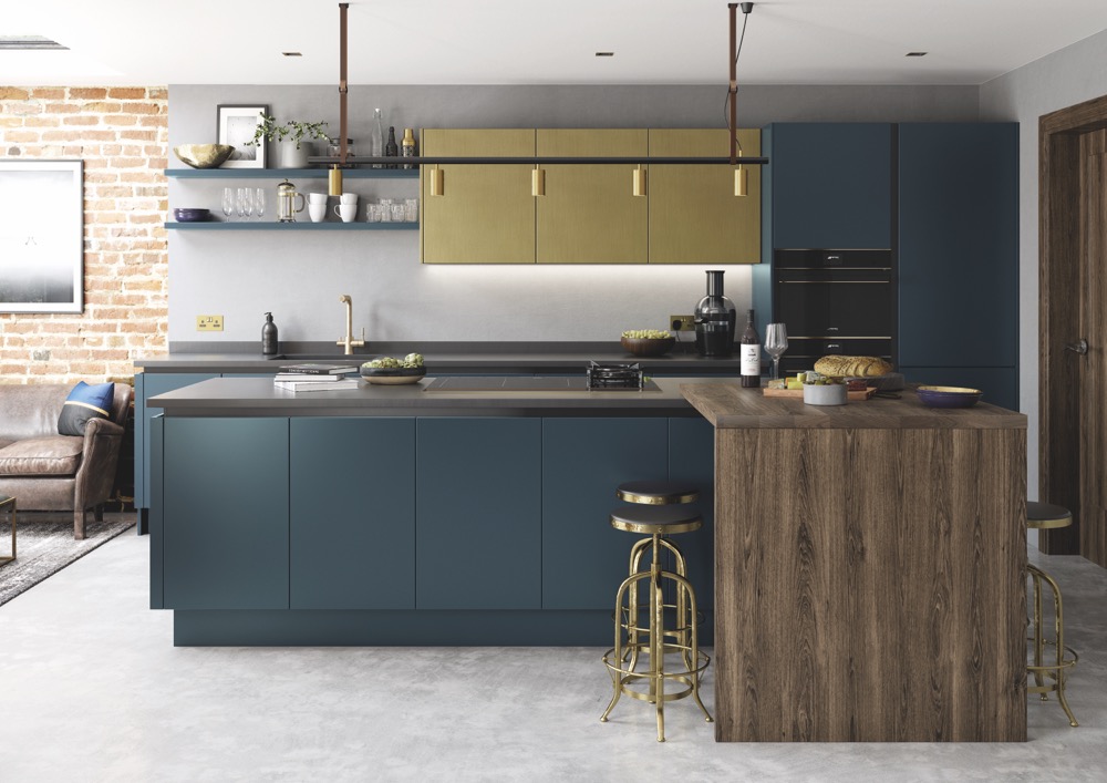 Zola Matte in Marine and Ferro Brass by Uform