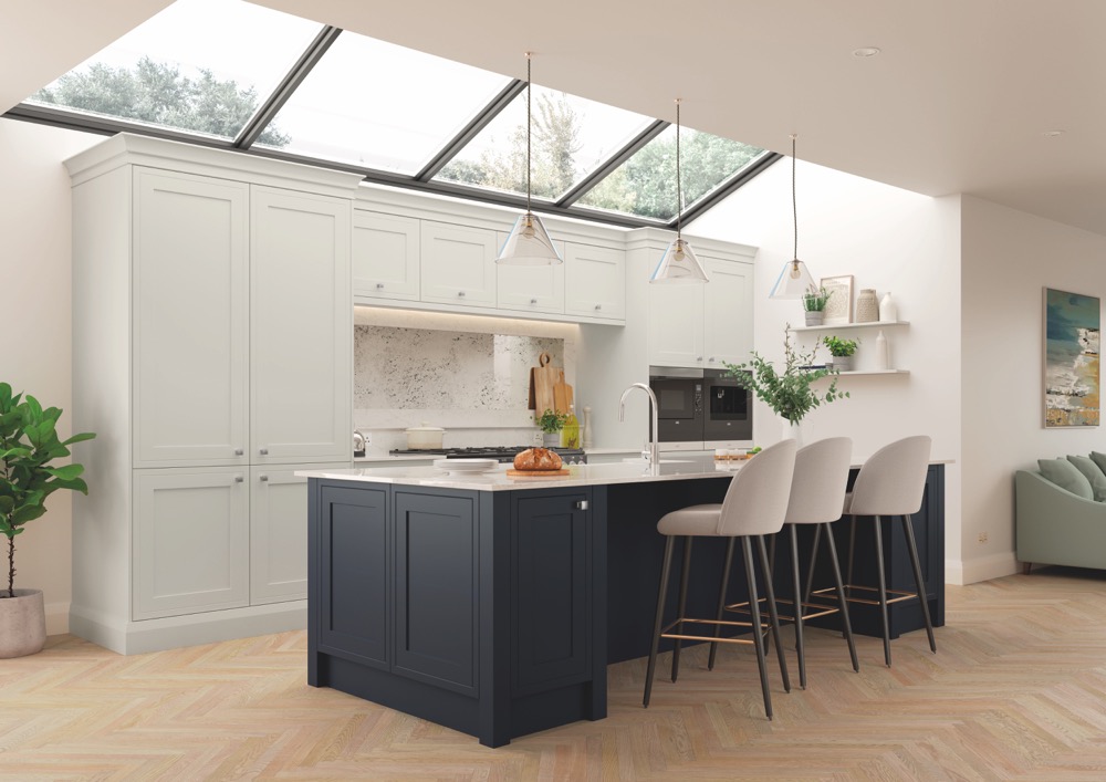 Ellesmere in Slate Blue and Light Grey by Uform