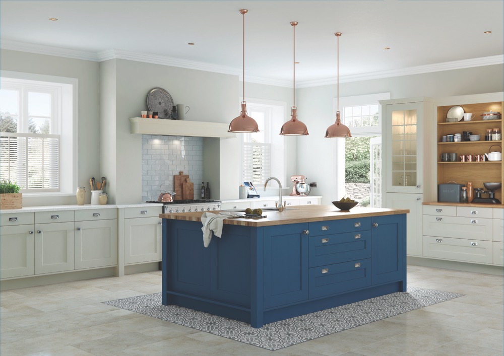 Wakefield in Parisian Blue and Mussel by Uform