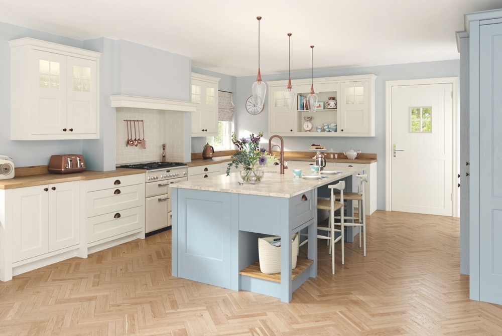 Wakefield in Porcelain and Pantry Blue by Uform