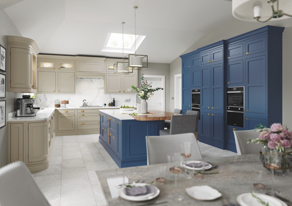 Belgravia in Parisian Blue and Stone by Uform