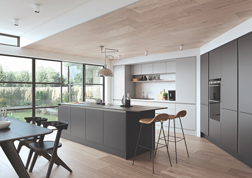 Zola Soft-Matte in Graphite and Light Grey by Uform