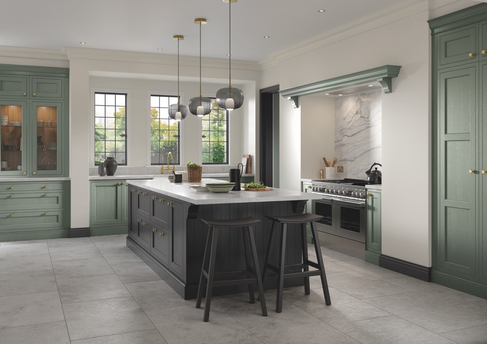 Belgravia in Reed Green and Cannon Black by Uform